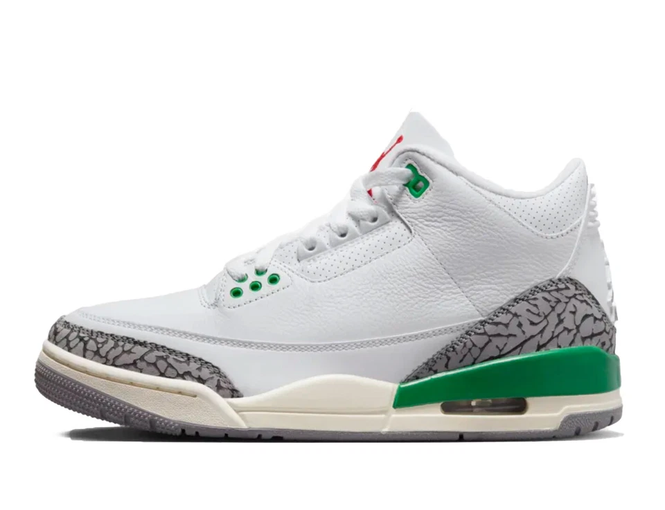 Nike Air Jordan 3 Retro Lucky Green Sneaker Nuovo Dswt Donna Casual Pelle Scarpe Foto 1 de 1