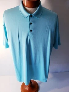 GRAND SLAM Men's Polo Golf Shirt Men's Turquoise 100 % Polyester XL - Picture 1 of 4