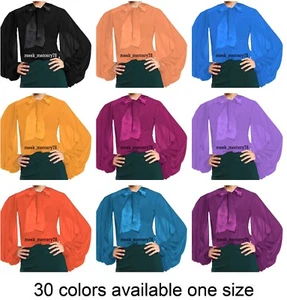 Blusa de gasa transparente manga globo talla larga corta malla C47 - Imagen 1 de 35