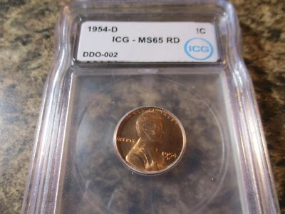 1954-D LINCOLN CENT T IN TRUST ICG MS65 RD DDO-002     801 - Image 1 of 4