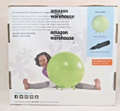 Gaiam Kids Stay-N-Play Pelota de Equilibrio Infantil-Silla Escolar Flexible-Caja Abierta Foto 1 de 4