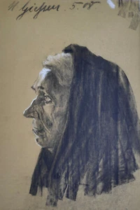 Kliefert-Gießen, Mathilde(1887Pries–1978Stralsund) "Portrait einer älteren Frau" - Bild 1 von 7