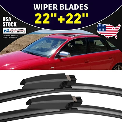 OEM Quality For Audi A4 Quattro 2004-2008 Windscreen Wiper Blades 22'' + 22'' - Изображение 1 из 4