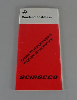Scheckheft / Serviceheft blanko VW Scirocco I Typ 53 Stand 01/1978 - Bild 1 von 2