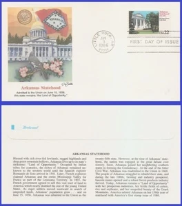 USA4 #2167 U/A FLEETWOOD FDC Arkansas Statehood - Imagen 1 de 1