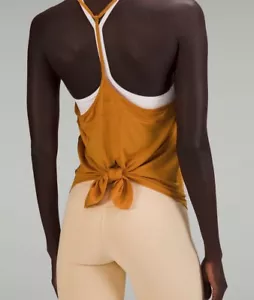 Lululemon NWT Modal-Silk Yoga Tank Top Orange Size 8 - Picture 1 of 13