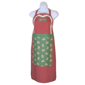 Lebkuchen Weihnachtsschürze Audit NEU rot weiß gepunktet Sam Hedaya Urlaub - Bild 1 von 8