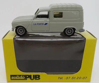 SOLIDO MADE FRANCE 1992 RENAULT 4 F6 FOURGONNETTE POSTES PTT POSTE 1/43 1213H - Photo 1/4