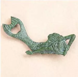 Big Sky Carvers Shore Mermaid Green Cast Iron Bottle Opener - Picture 1 of 1