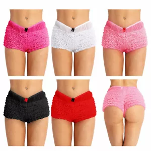 Women's Layered Lace Ruffled Bloomers Pettipants Booty Shorts Panties Underwear - Picture 1 of 44