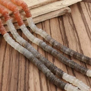 Natural Multi Moonstone Heishi Wheel Shape Beads 5/6 MM 16" Inch Gemstone Beads - Picture 1 of 3