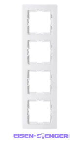 Kopp 308702063 Rahmen Paris Abdeckrahmen 4-Fach arktis-weiß - Bild 1 von 1