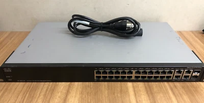 Cisco SF300-24P 24-Port 10/100 PoE Managed Switch - Image 1 of 4