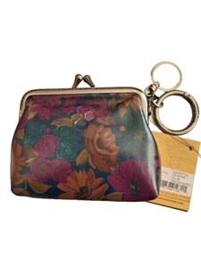 Borsa portamonete Patricia Nash quadro peruviano con portachiavi nuova con etichetta - Foto 1 di 6