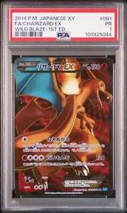 Pokémon Charizard EX Full Art SR Jpn XY Wild Blaze 1st ED 2014 081/080 PSA 1 - Picture 1 of 2