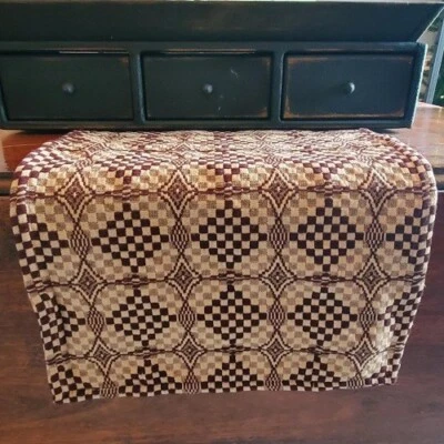 Colonial Country Primitive Shadowbrook Chocolate Tan Table Runner 56" - Image 1 of 4