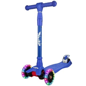 3 Wheel Kick LED Scooter 4 Adjustable Height T-bar For Toddler Kid 3 To 12 Years - Picture 1 of 15
