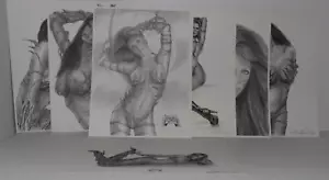 7 stampe ragazza fantasia firmate dall'artista - Foto 1 di 15