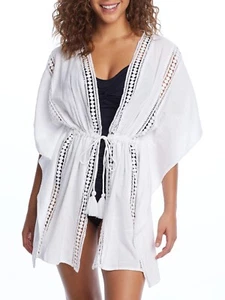 Bleu Rod Beattie L96310 Womens White India Bazaar Woven Cotton Cover-Up Size M - Picture 1 of 4