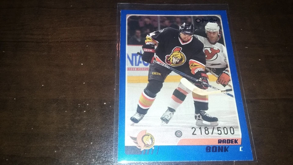 2003-04 Topps OPC O-Pee-Chee Blue Parallel RADEK BONK #96 SP 218/500 - Image 1 of 1