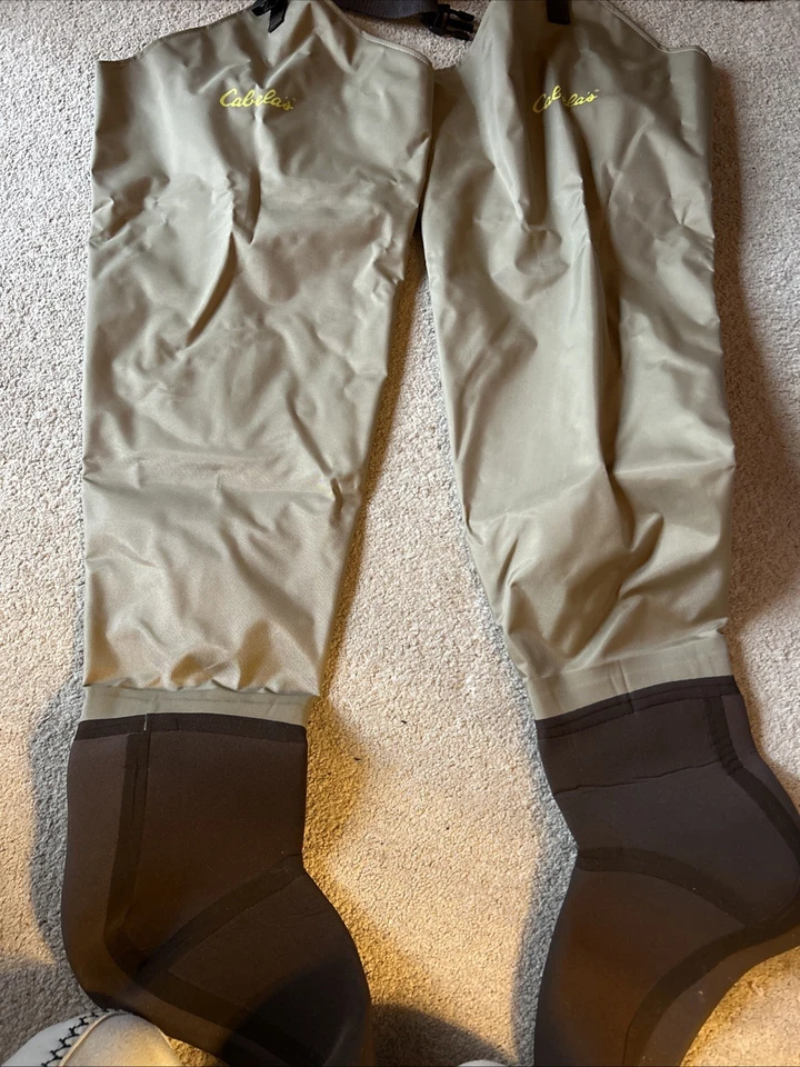 Cabelas Hip Waders Size Large Men’s Tan & Brown Single Leg Waders - Image 1 of 4