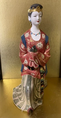 Muñeca Hakata japonesa vintage kimono Himiko cerámica de arcilla Foto 1 de 4