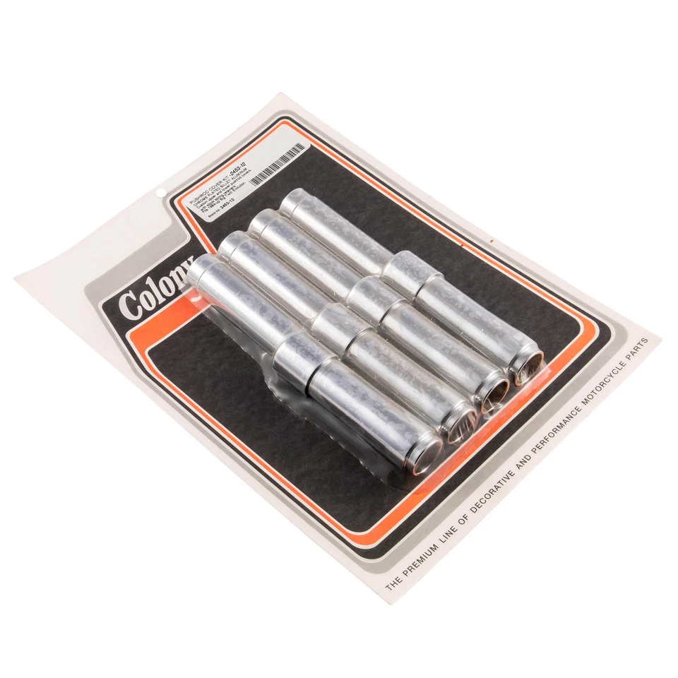 #2453-12 Pushrod Cover Kit Billet Alloy Harley Big Twin Evo 84-up USA Colony Mac - Image 1 of 1