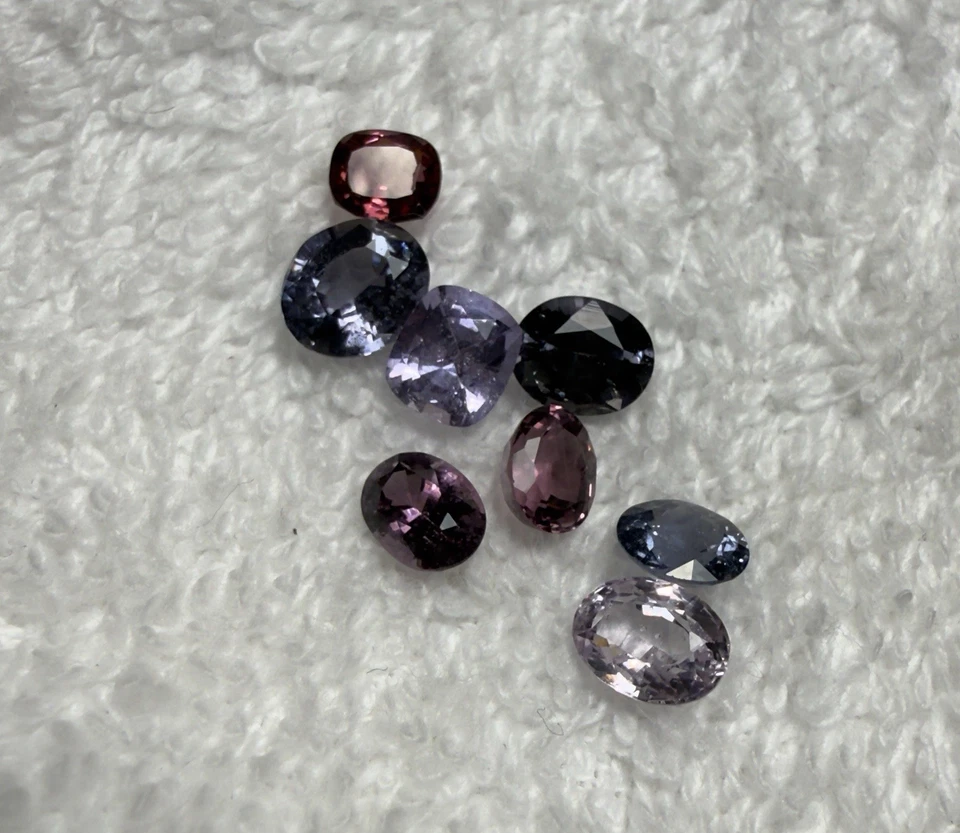 Natural Untreated  Pink,Blue &purple Spinel Lot 6.7Cts  Loose Gemstone Sri Lanka - Image 1 of 4