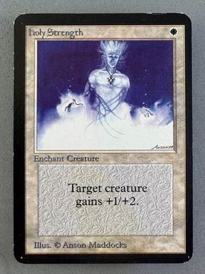 Holy Strength Alpha Edition MTG—Moderate Play VG—Vintage Magic the Gathering - Image 1 of 4