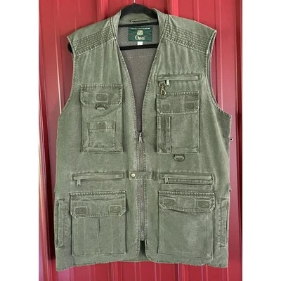 Chaleco Orvis Pesca con Mosca Algodón Lona Cremallera Utilidad Senderismo Aire Libre Grande Foto 1 de 4