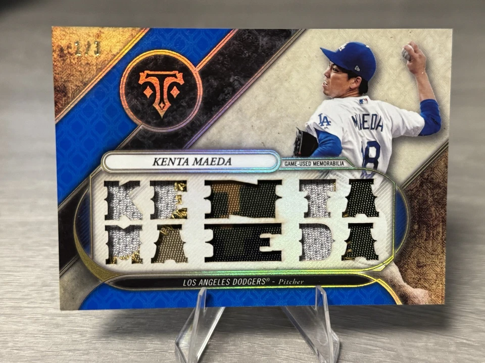🔥KENTA MAEDA 2017 Topps Triple Threads Relics/3 PARCHE CAMUFLAJE USADO EN JUEGOS DODGERS🔥 Foto 1 de 3