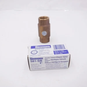 Simmons 1" Spring Check Valve Double Tapped 1/4", 581-SB - Picture 1 of 3