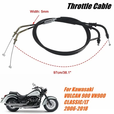 Cable acelerador moto negro para Kawasaki VULCAN 900 VN900 CLASSIC/LT 2006-18 Foto 1 de 4