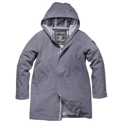 $450 NUEVO CON ETIQUETAS NOBIS Para hombres Londoner Impermeable Chaqueta Parka Gris Pequeño Foto 1 de 4