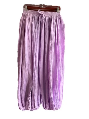 Hyfve Harem Pants Crinkle Gauze M Boho Festival Hippie Lounge - Image 1 of 4