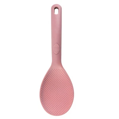 1Pc Silicone Rice Paddle High Temperature Resistant Rice Spoon Scoop (Pink) - Image 1 of 4