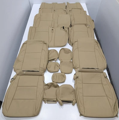 Fundas de asiento de cuero Buckskin AT47 para Toyota Highlander LE Plus 2014-2019 Foto 1 de 4