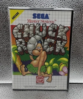 Chuck Rock Sega Master System W/Manual 8 Bit Retro 1992 #1098 - Image 1 of 4