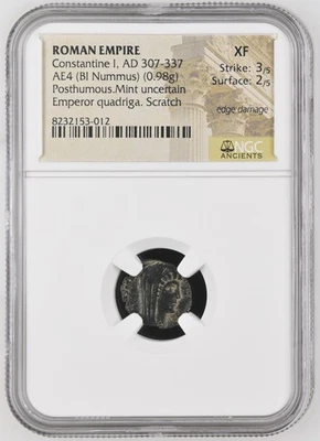 AD 307-337 Roman Empire AD 307-337 AE4 (BI Nummus) Constantine I NGC Ancients XF - Image 1 of 2