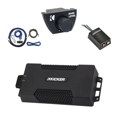 Kicker 48PXA3001 Waterproof 500W Mono Amplifier w/Kit, Remote, Stereo Converter - Image 1 of 4