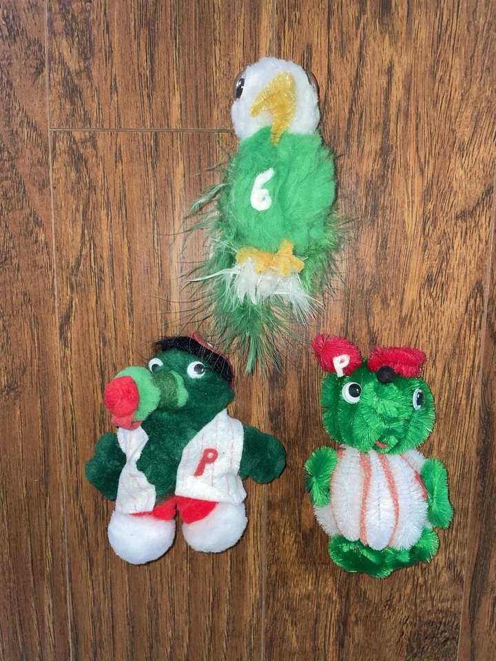 Винтажный Phillies Eagles магнит лот 3 Филадельфия Phanatic талисман плюшевый редкая старый - Изображение 1 из 3