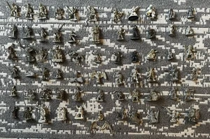 Vtg 1980's/90's Mini Metal Miniature Figures Lot of 67 Rare Figures 1.5" - Picture 1 of 19