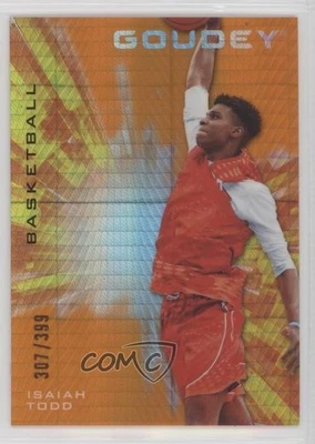 2021 Goodwin Champions Goudey Platinum Orange Prism /399 Isaiah Todd Rookie RC - Image 1 of 2