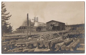 1910 Denver, Colorado - ECHTFOTO Holzfällerfirma - Sägewerk Postkarte - Bild 1 von 2