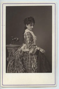 Schauspielerin Miss Lina Munte? Palais Royal Theatre alte Schrankkarte Woodburytype 1875 - Bild 1 von 3