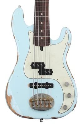 Lakland USA Classic 55-64 PJ Bass Guitar - Aged Sonic Blue, Sweetwater Exclusive - Image 1 of 4