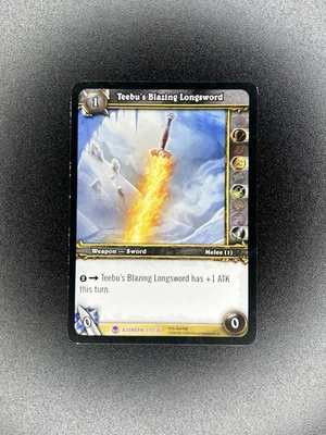 World of Warcraft TCG Azeroth 335/361 Teebu's Blazing Longsword - Image 1 of 2