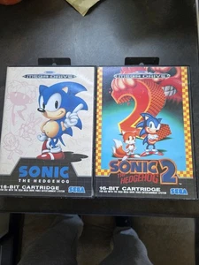Sonic The Hedgehog Bundle Pack for Sega Mega Drive 1 and 2 Boxed Tested VGC - Picture 1 of 4