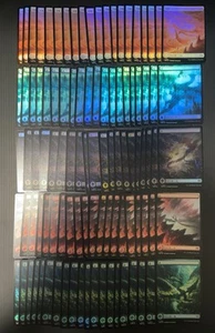 MTG Basic land Foil 100× Tarkir: Dragonstorm Each of 20 Swamp Island Japanese - Picture 1 of 15