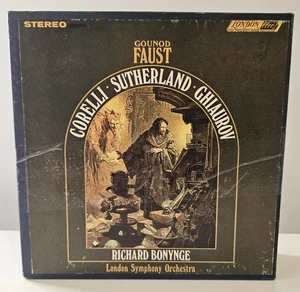 Gounod Faust Corelli Sutherland Reel To Reel Tape 7-1/2 IPS London LOW 90125 - Picture 1 of 6
